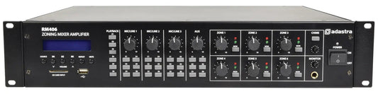 Adastra RM406 Mixer-Amp 100V 6 x 40W + USB/SD/FM/BT