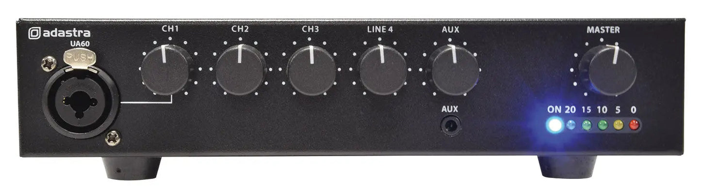 UA Series Compact 100V Mixer-Amplifiers UA60 Compact 5ch 100V MixerAmp