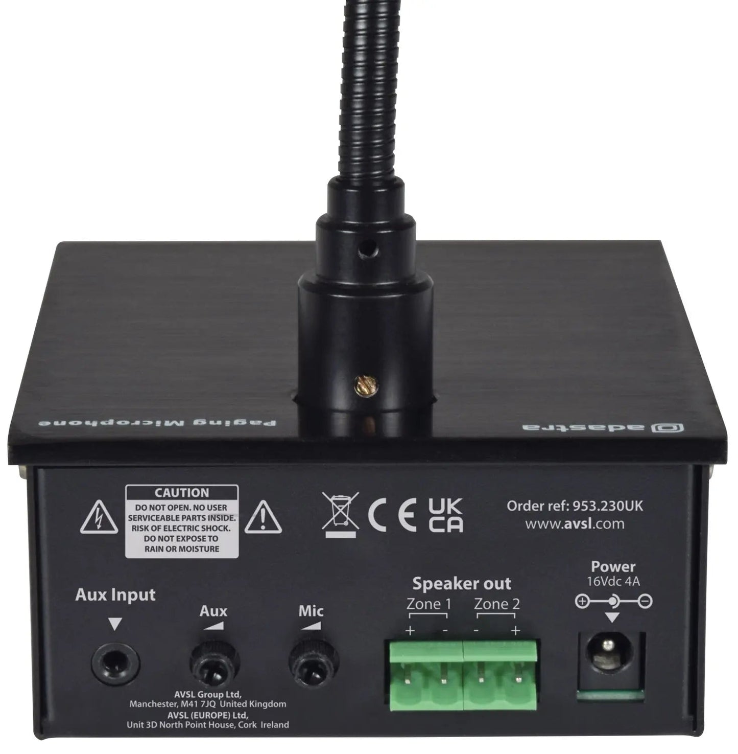 Adastra COM230 Paging Station with 2 x 30W Amplifier