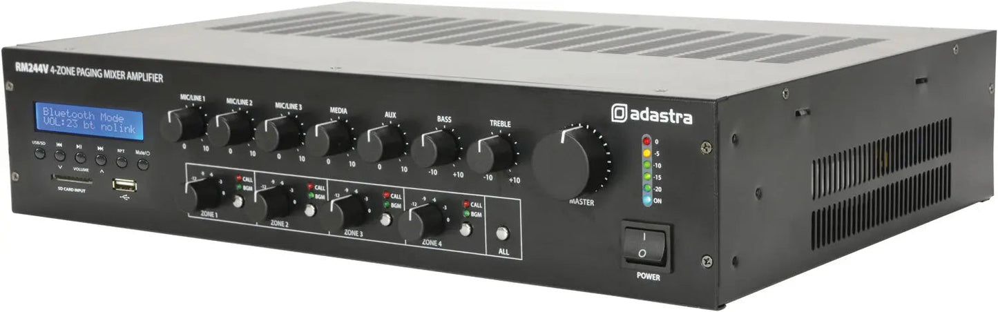 Adastra RM244V Mixer-amp with 4-zone paging