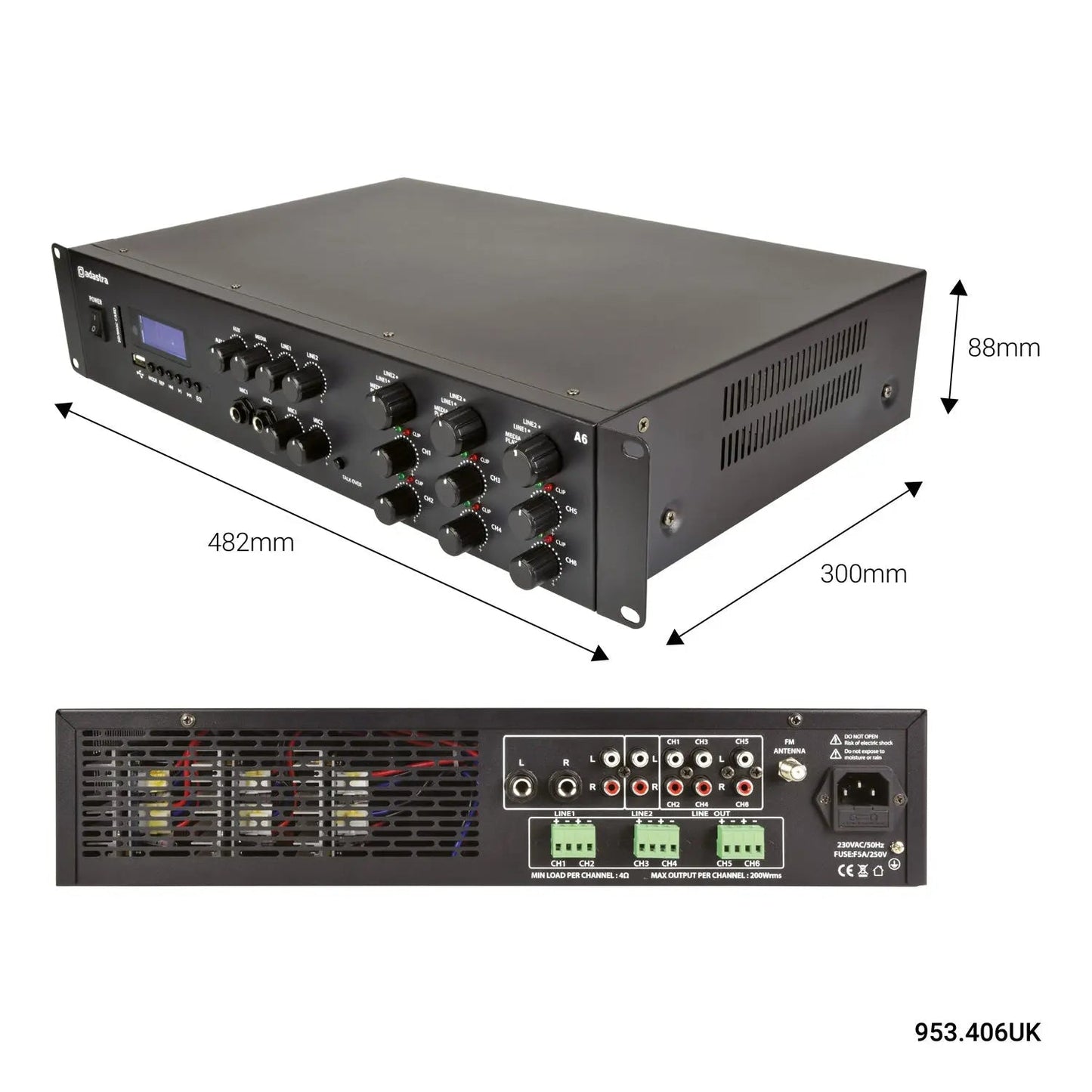 Adastra A-series Multi Zone Stereo Amplifiers
