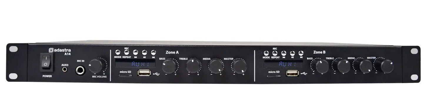 Adastra A14 Dual Stereo Amp 1U 4 x160W