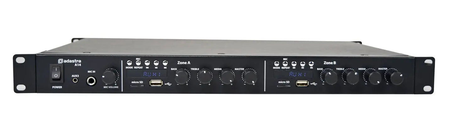 Adastra A14 Dual Stereo Amp 1U 4 x160W