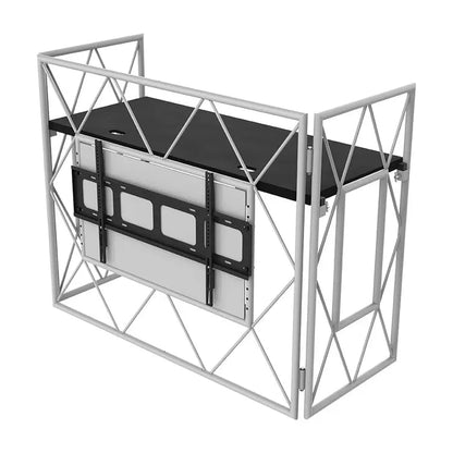 Ultimax Truss Booth-WH Aluminium Truss DJ Booth c/w VERSA TV mount and Shelf