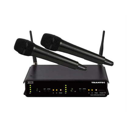 Trantec S4.10 RX2 Dual Handheld UHF Wireless Microphone System