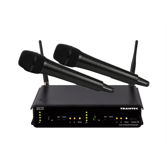 Trantec S4.10 RX2 Dual Handheld UHF Wireless Microphone System