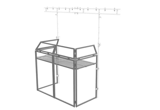 Ultimax DJ Booth GP-WH DJ Booth Goal Post System with Carry Bag in White