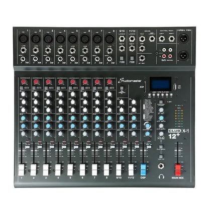 Studiomaster CLUB XS 12+ 12 Channel PA Mixer with Effects & Bluetooth