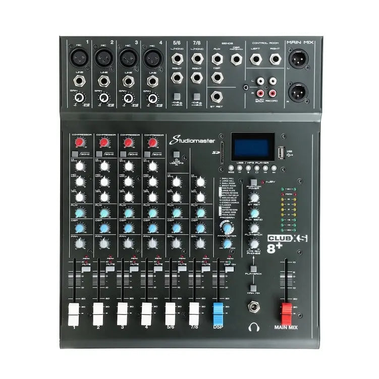 Studiomaster CLUB XS 8+ 8 Channel Mixing Console with Bluetooth & DSP
