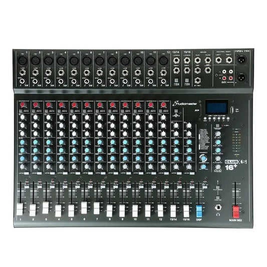 Studiomaster CLUB XS 16+ 16 Channel PA Mixer with Effects & Bluetooth