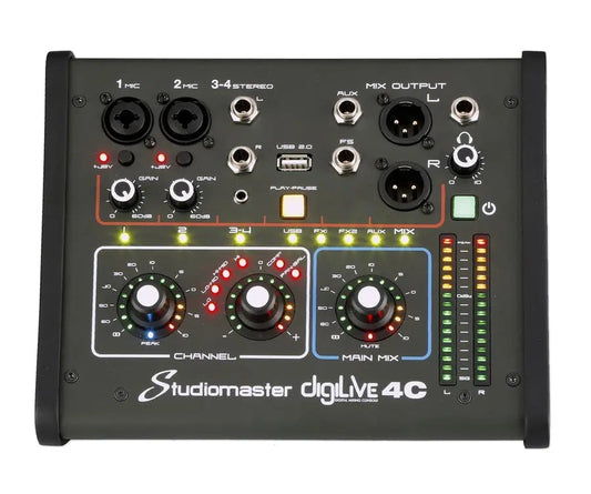 Studiomaster DIGILIVE4C 4 Input Compact Digital Mixer