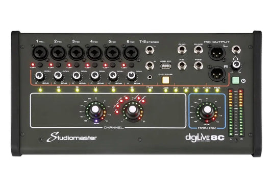 Studiomaster DIGILIVE8C 8 Input Compact Digital Mixer