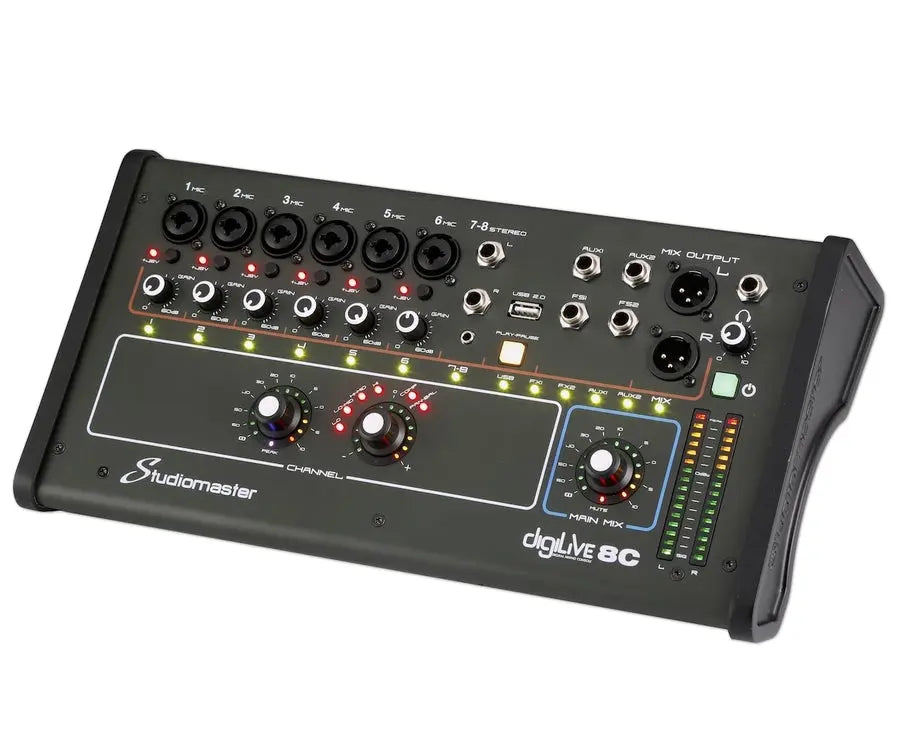 Studiomaster DIGILIVE8C 8 Input Compact Digital Mixer
